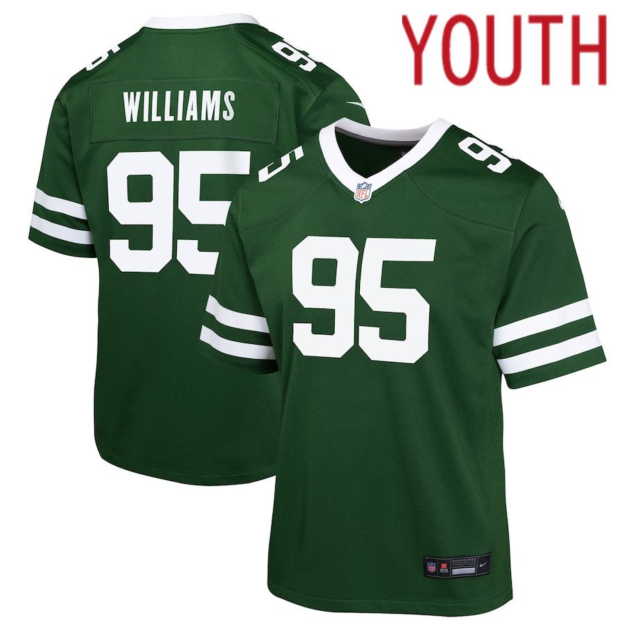 Youth New York Jets #95 Quinnen Williams Nike Legacy Green Game NFL Jersey->women nfl jersey->Women Jersey